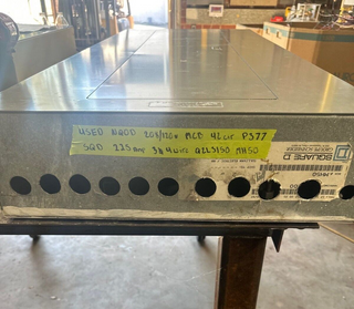Square D NQOD Panelboard 225A 208/120V 3PH 4W Indoor Encl MCB 42 Circuit Q2L3150 P377 Used