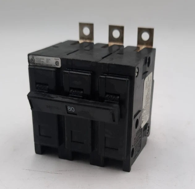 Eaton Cutler Hammer BAB3080H Bolt On Circuit Breaker 80A 3P 240V 3PH 80 Amp Used