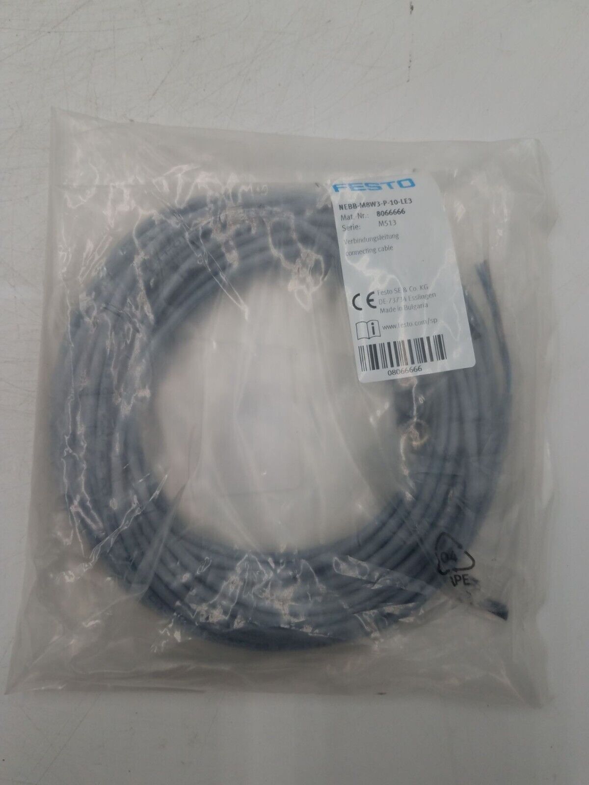 Festo NEBB-M8W3-P-10-LE3 New