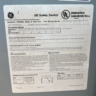 GE THN3361 Used