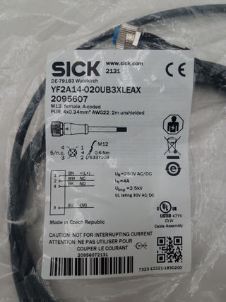 SICK YF2A14-020UB3XLEAX New