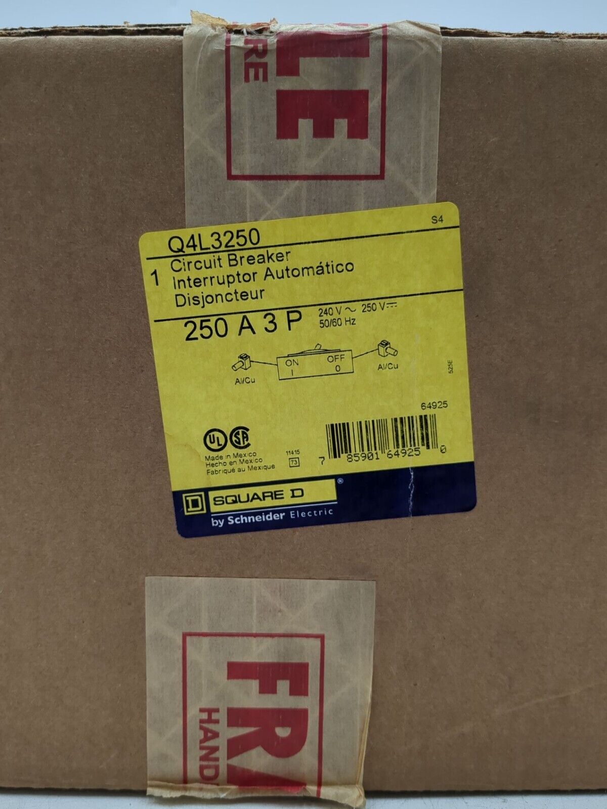 Square D Q4L3250 New