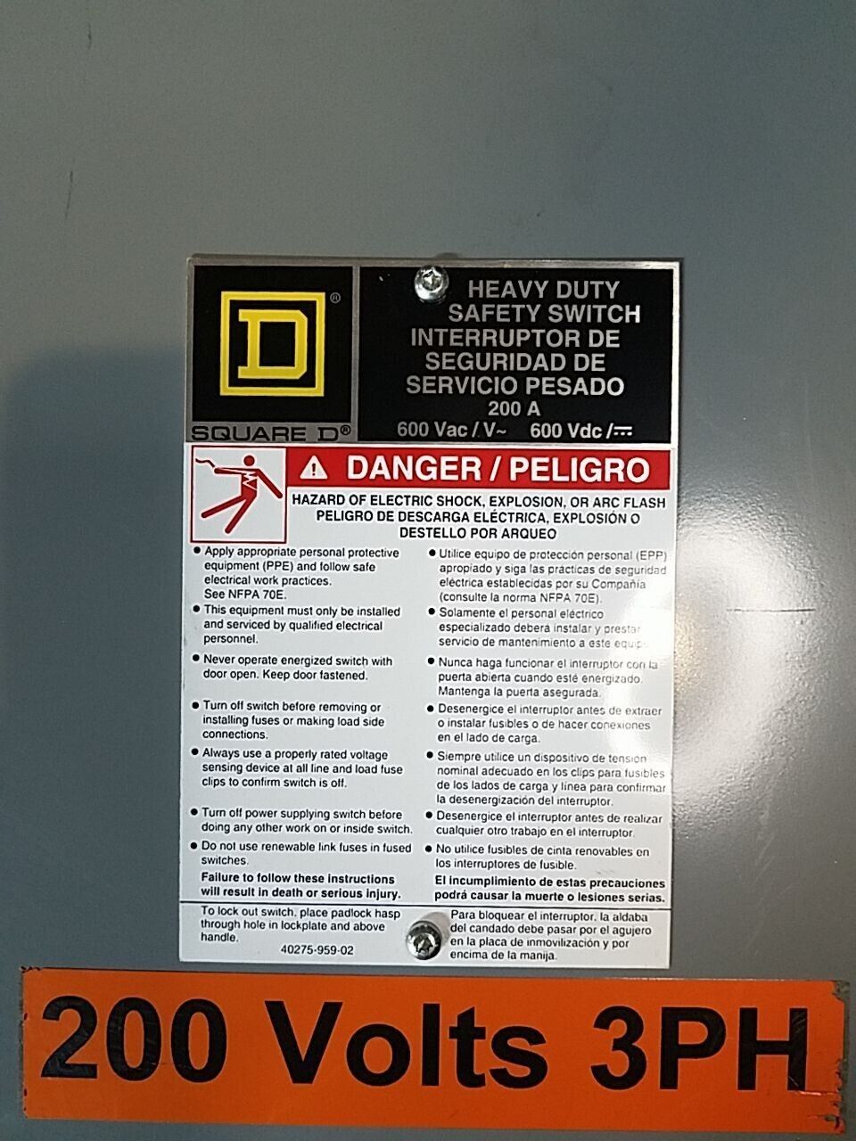 Square D H364AWK Used