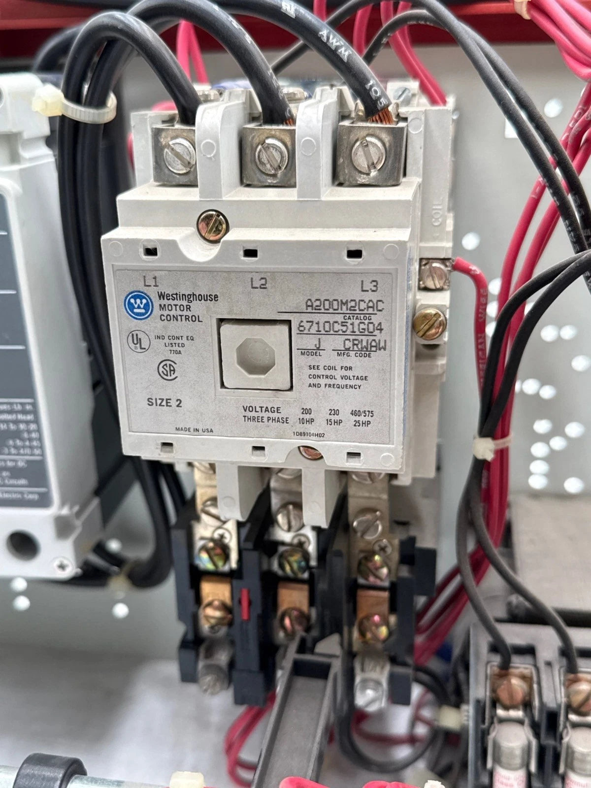 Eaton Freedom 2100 50A 12" MCC Combo Bucket HMCP050K2C Size 2 A200M2CAC 50 Amp Used