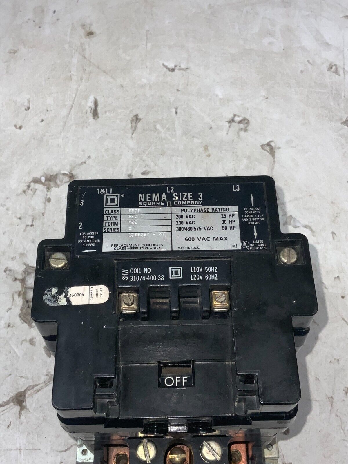 Square D 8536SE01 Used