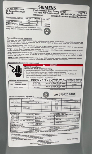 Siemens HF321NR New