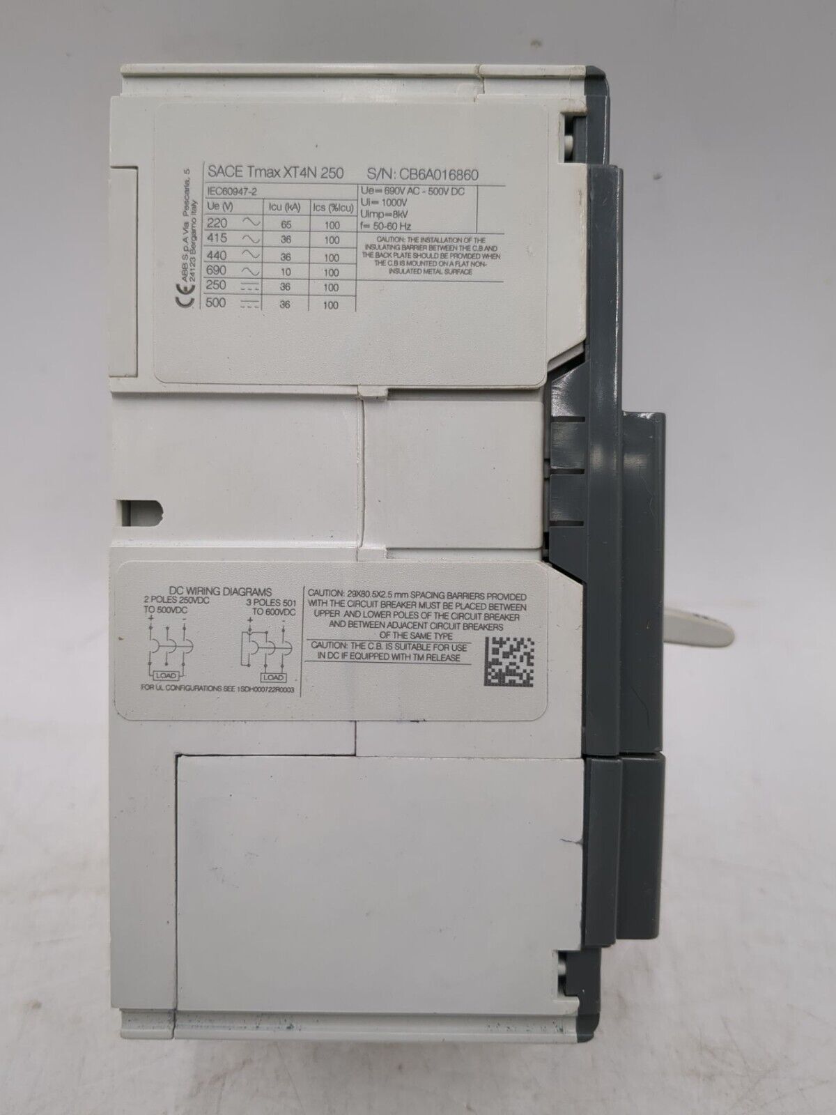 ABB XT4NU3250AFF000XXX New