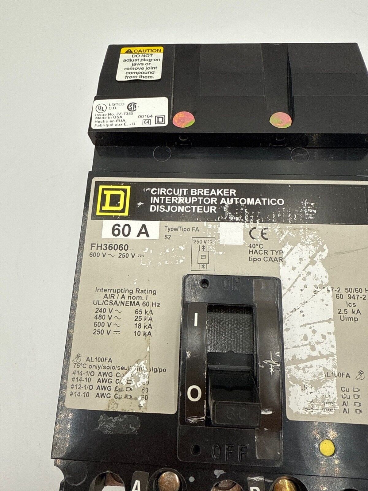 Square D FH36060 Used