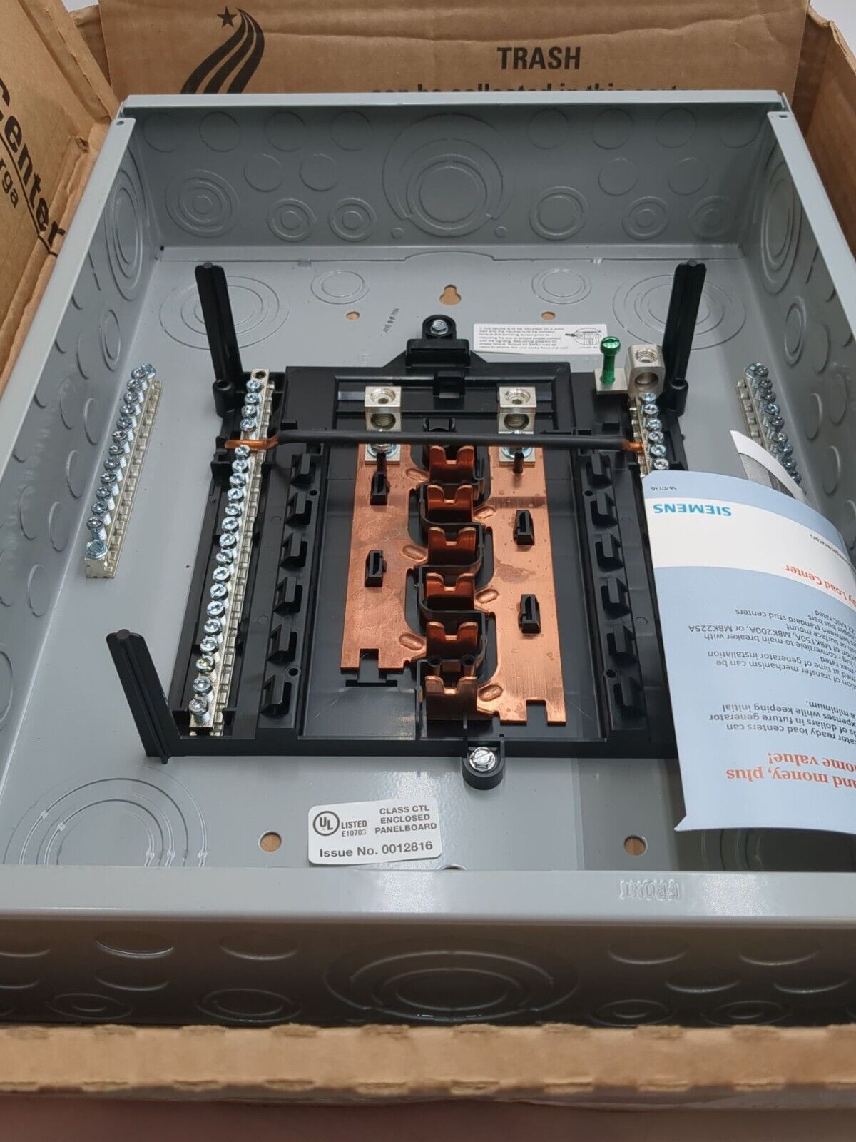 Siemens P1224L1125CU Main Lug Load Center 125A 120/240V Type 1 Indoor 12 Space New