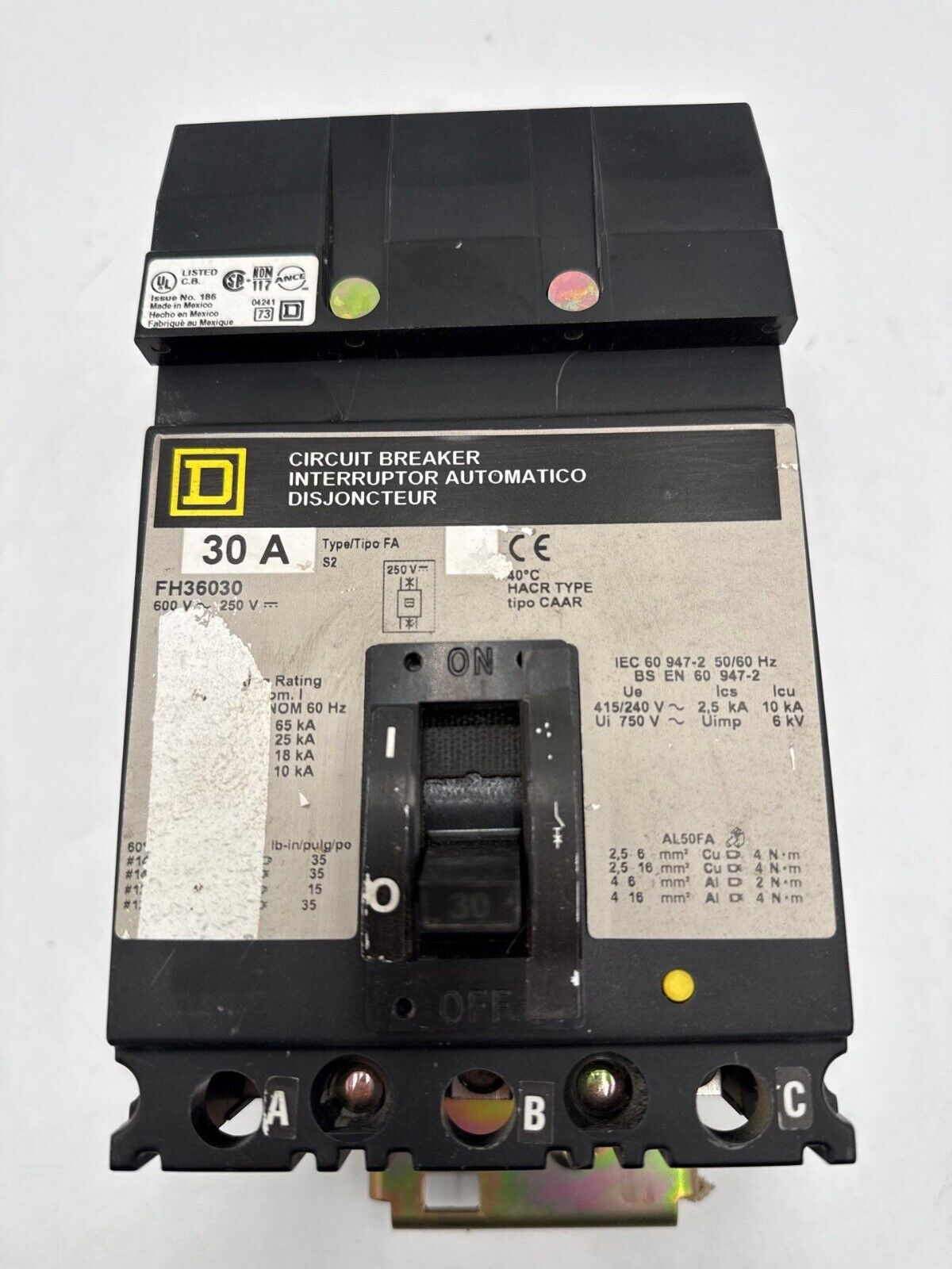 Square D FH-36030 Used