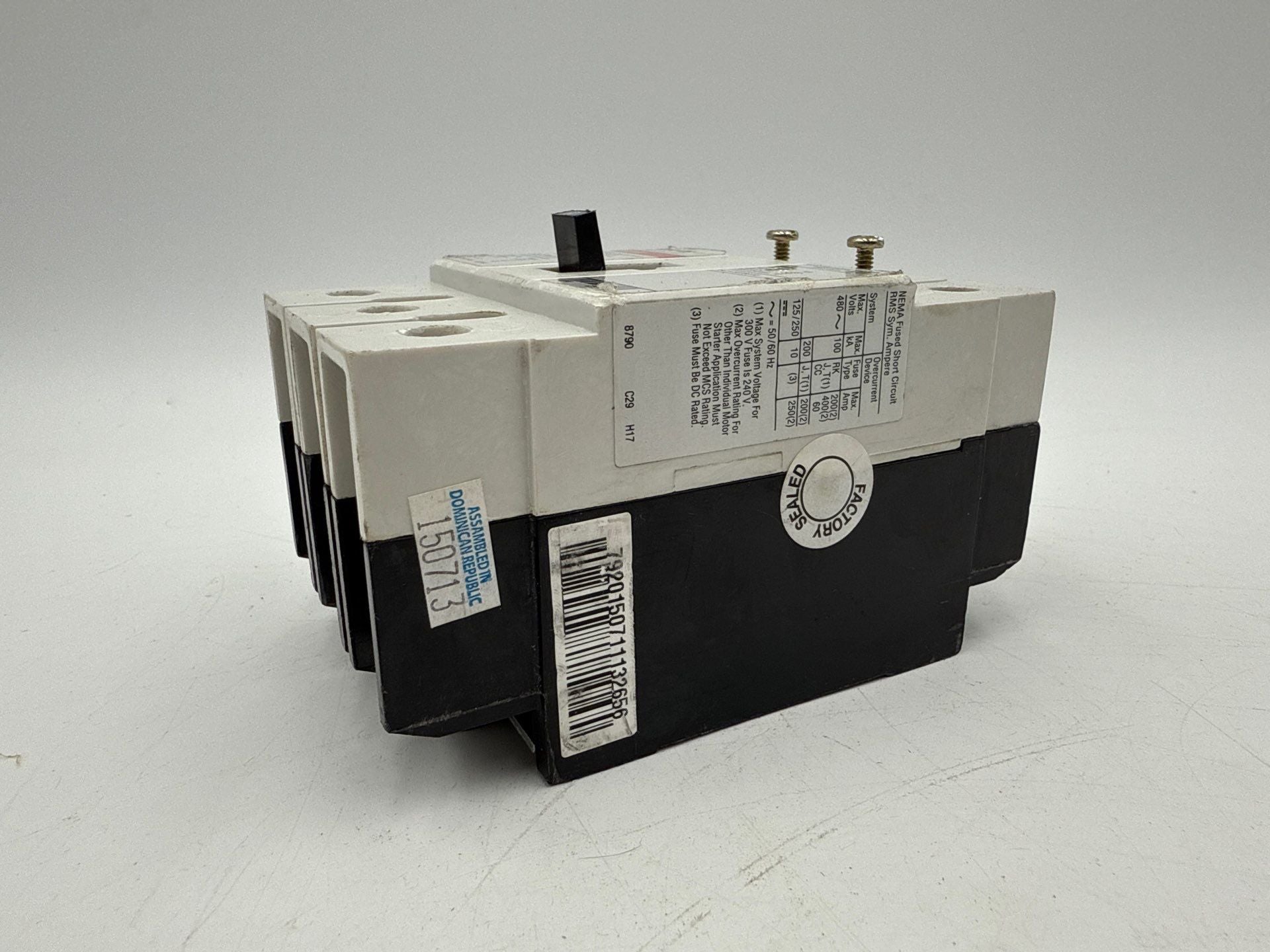 Eaton GD3060K Circuit Breaker 60A 3P 480V 2kkA GD-K 60 Amp 3 Pole 3PH GD3060 New