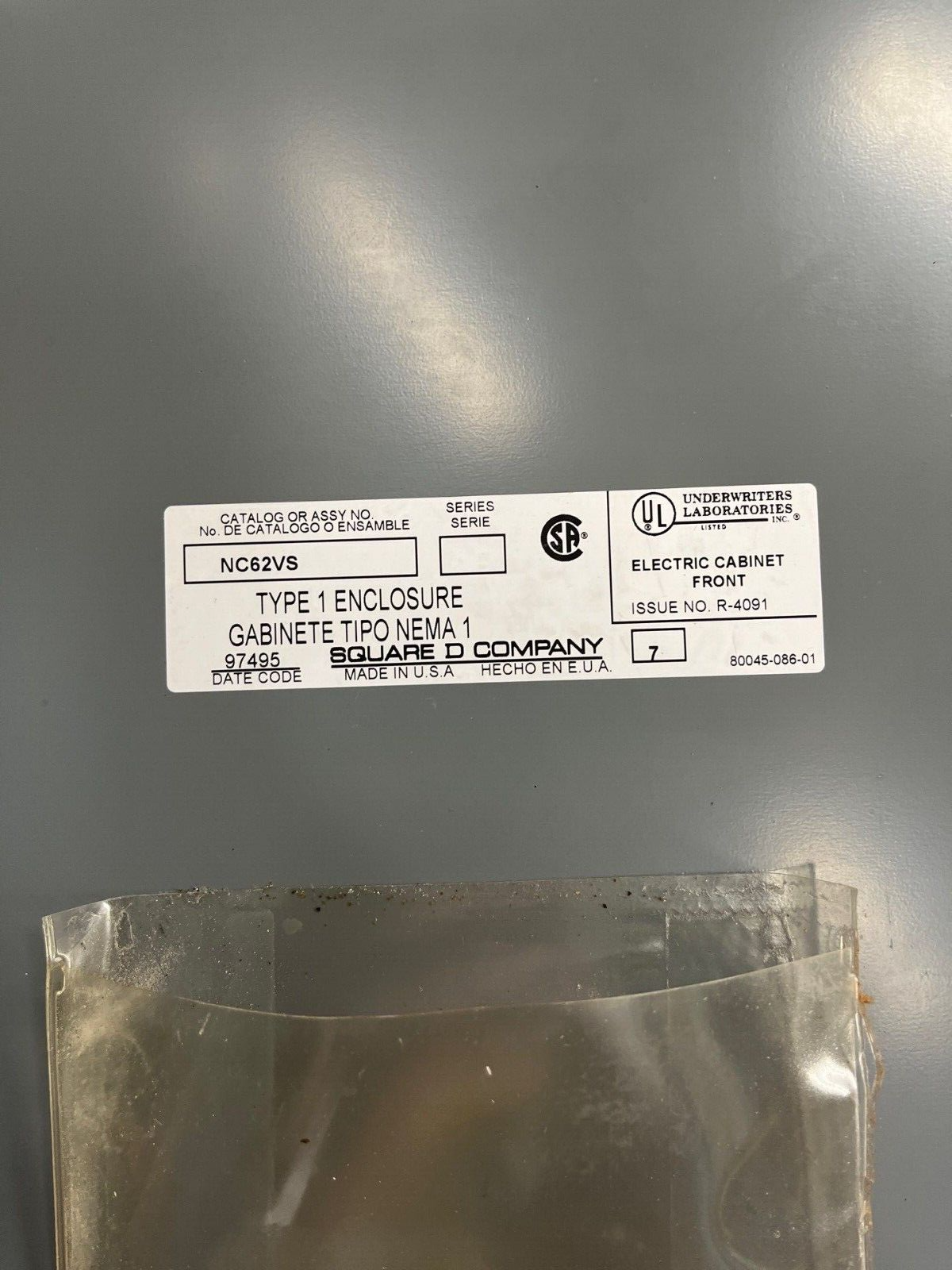 Square D NF Panelboard 400A 600/347V 3PH 4W MLO 54 Circuit Main Lug Indoor Encl P570 Used