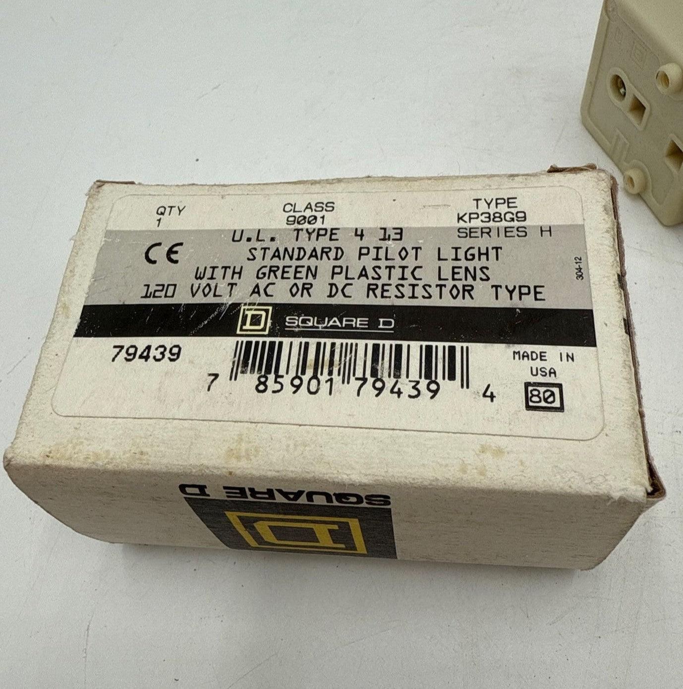 Square D 9001KP38G9 Standard Pilot Light Green Indicator Lamp 120V New