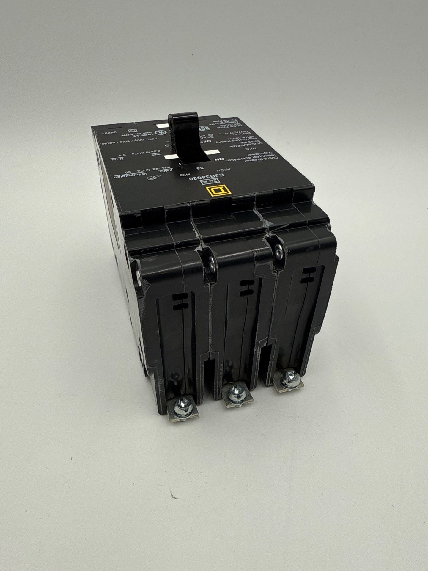 Square D EJB34020 Circuit Breaker 20A 3P 480/277V 65k EJB 20 Amp 3 Pole New