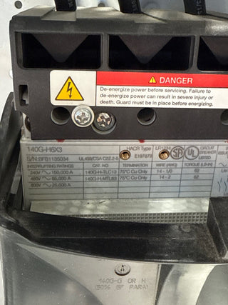 Allen Bradley 2100 12" 125A MCC Feeder Bucket 140G-H6X3 Breaker 125 Amp New New