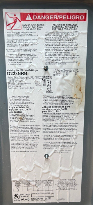 Square D D223NRB Used