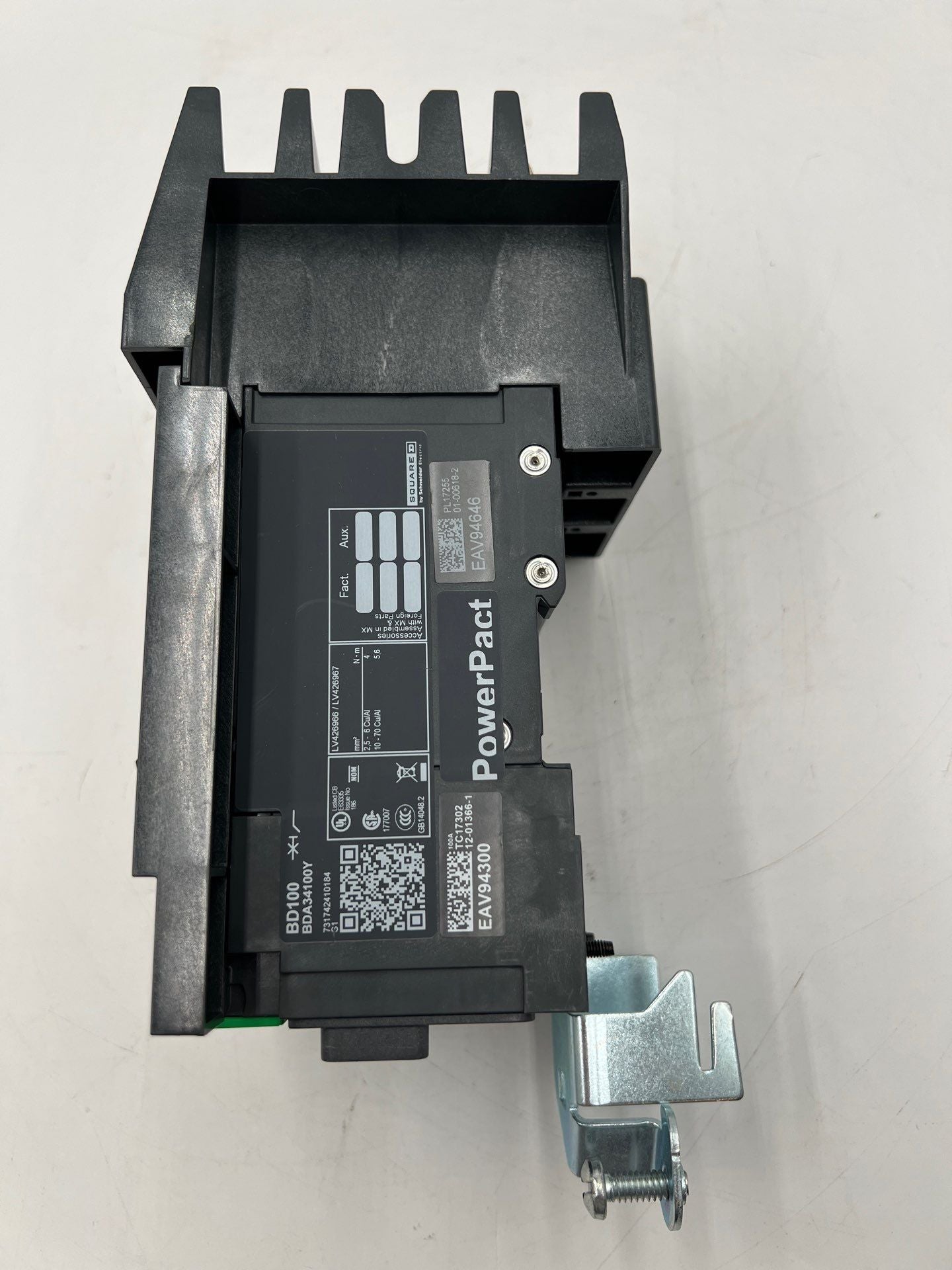 Square D BDA34100Y I-Line Circuit Breaker 100A 480V 3P BDA PowerPact 100 Amp 3 Pole Used