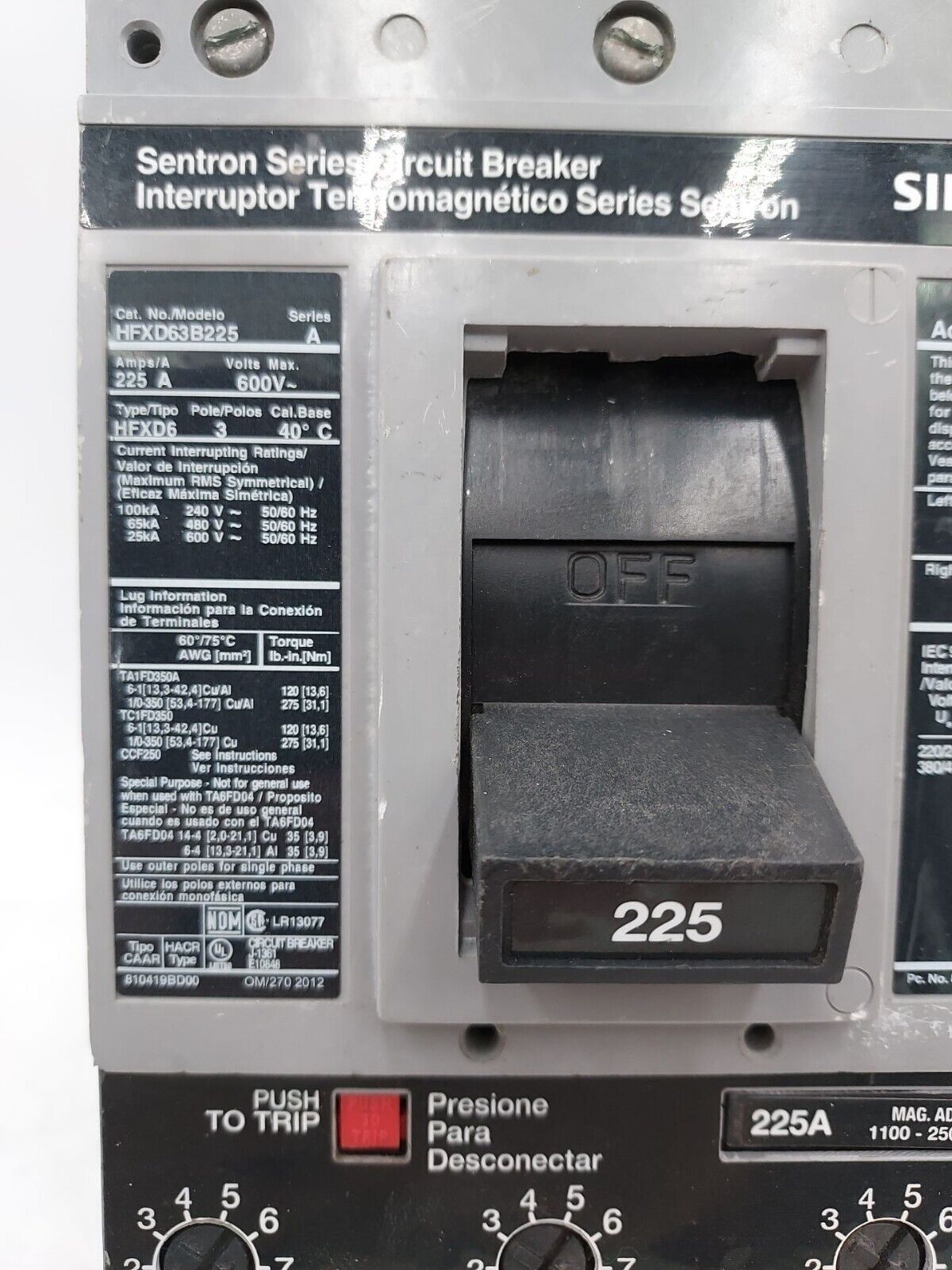 Siemens HFXD63B225 Used