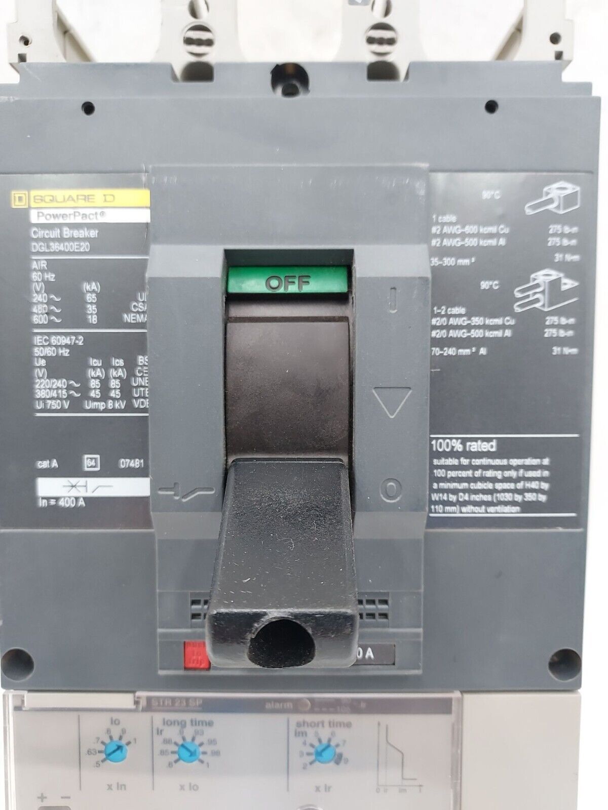 Square D DGL36400E20 Used