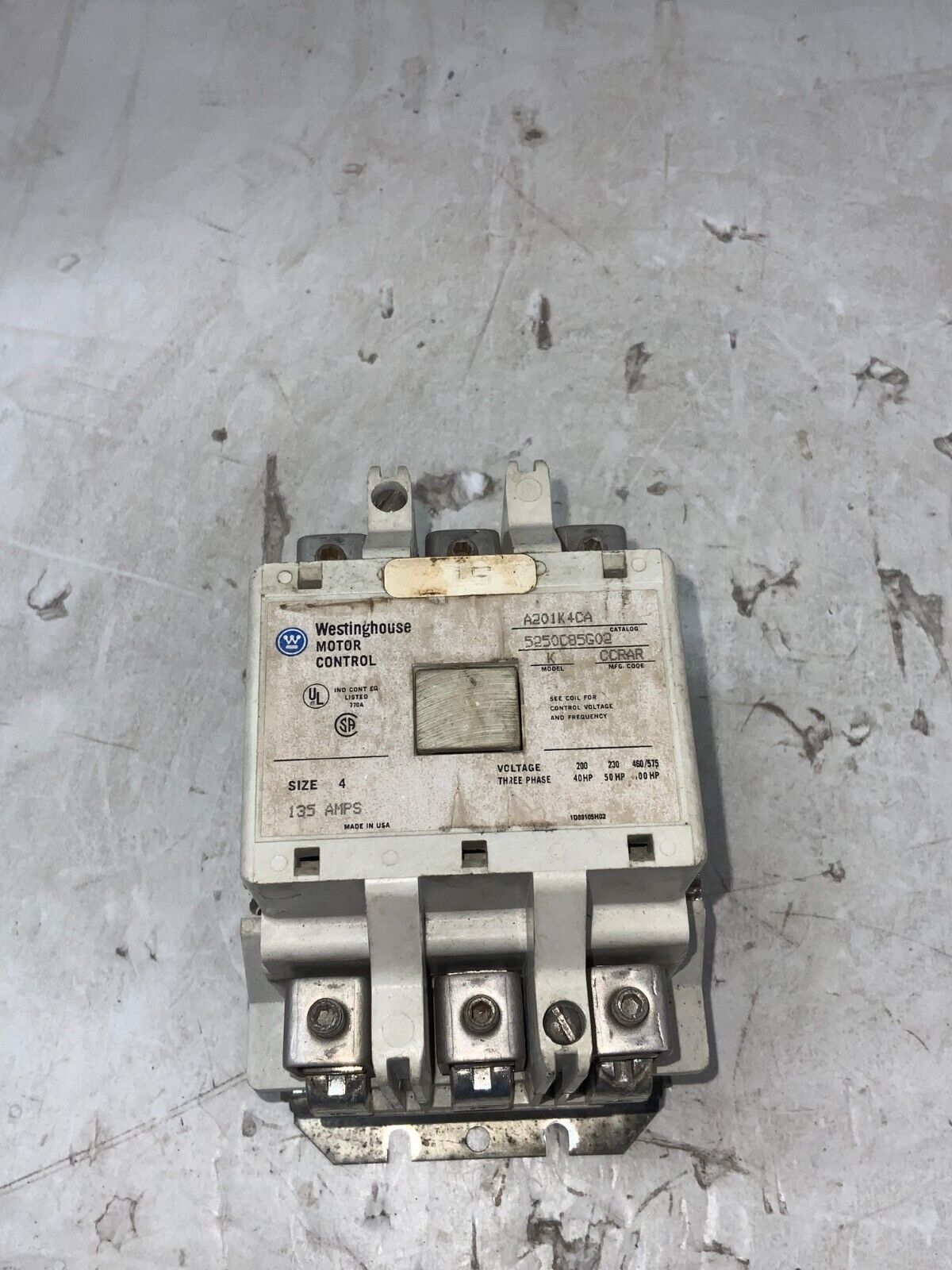 Westinghouse A201K4CA Used