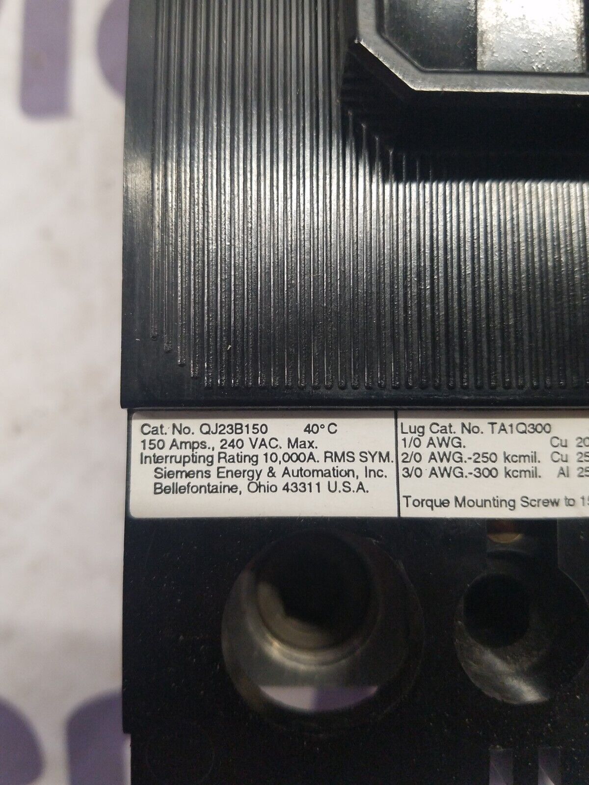 Siemens QJ23B150 Used