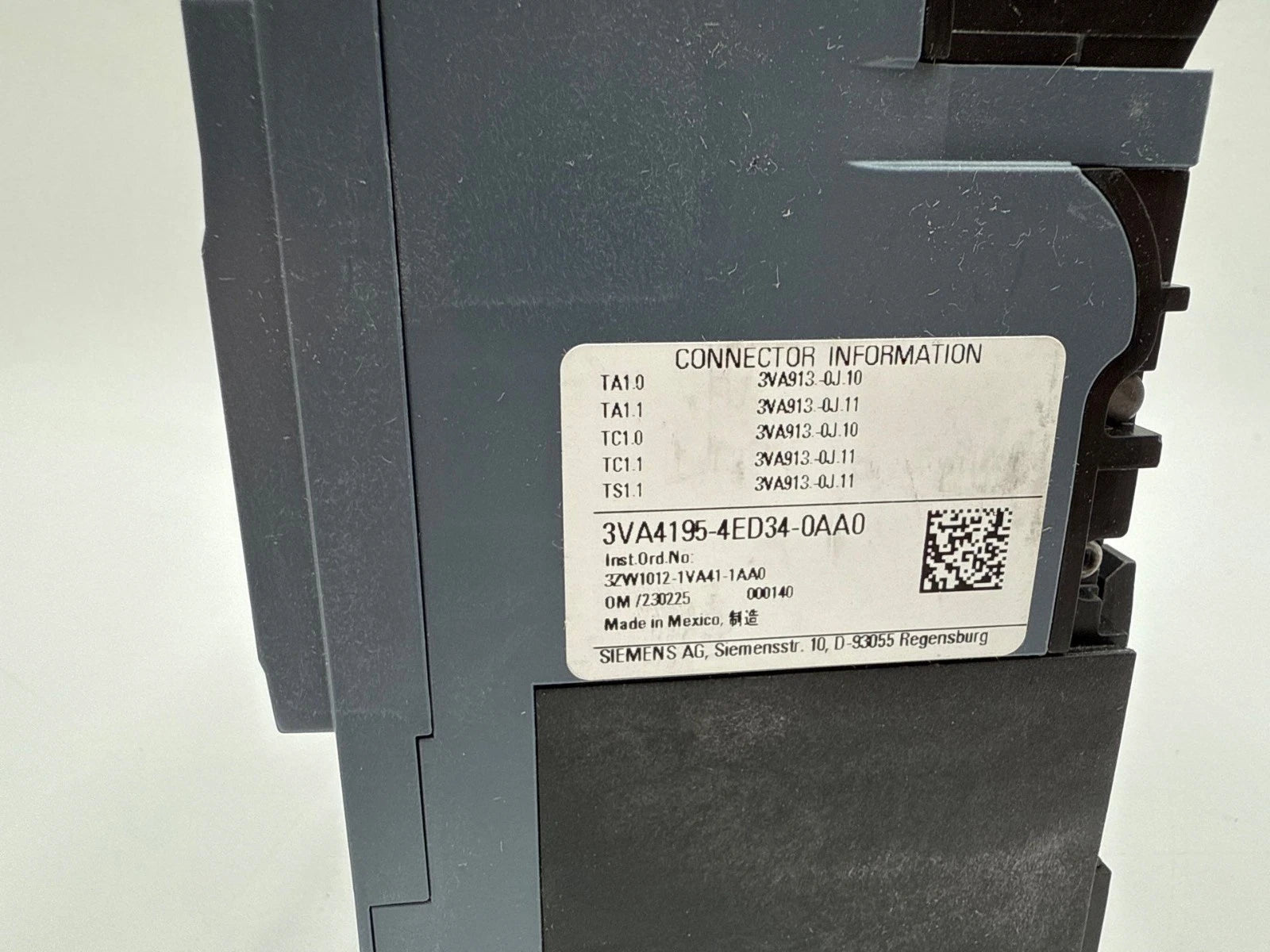 Siemens 3VA4195-4ED34-0AA0 Circuit Breaker 15A 3P 600V 3VA41 15 Amp 3 Pole New