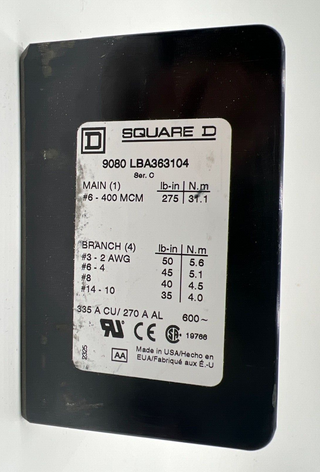 Square D 9080-LBA363104 Used