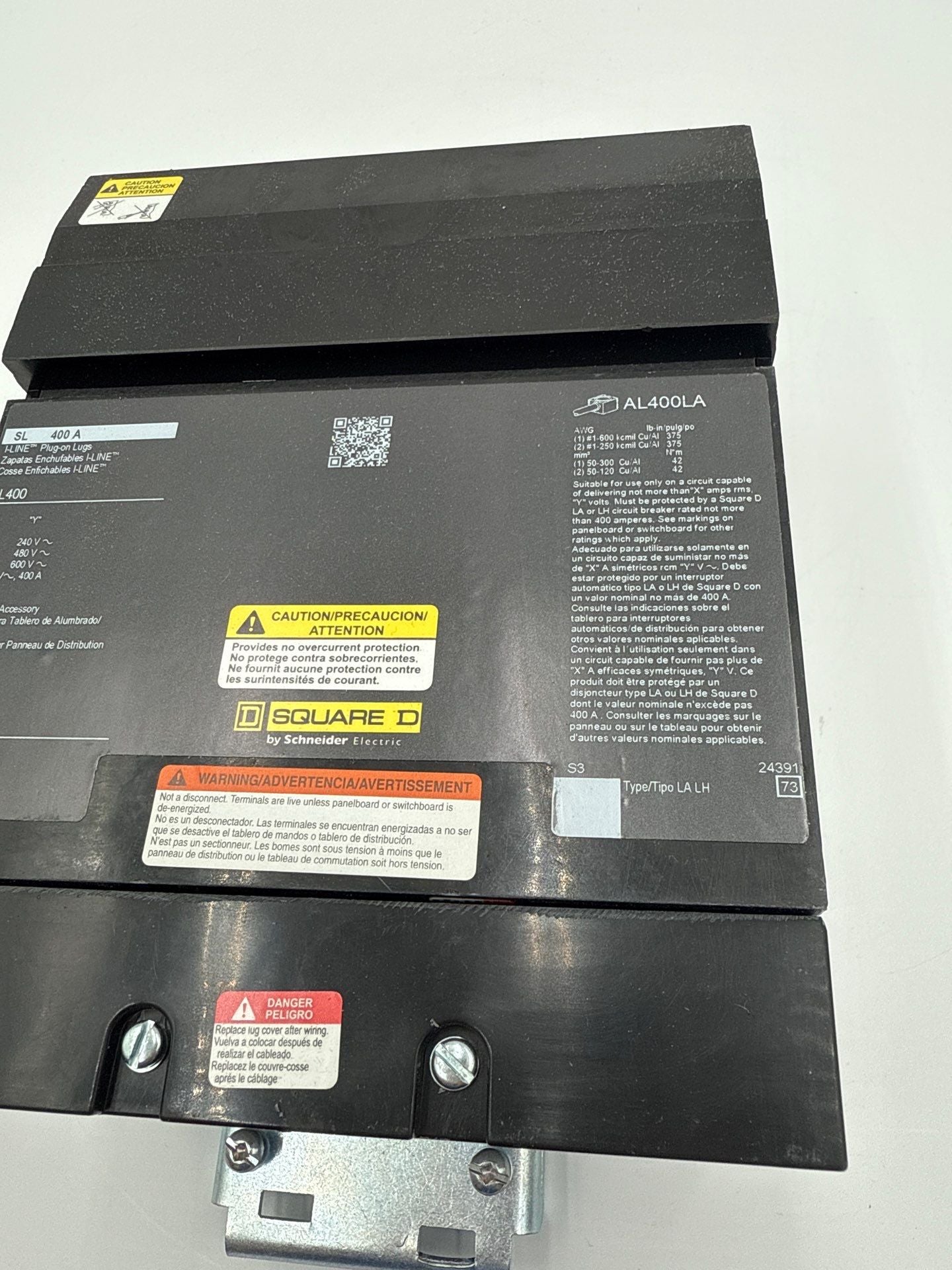 Square D SL400 I-Line Plug On Lugs Panelboard Subfeed 400A 600V New