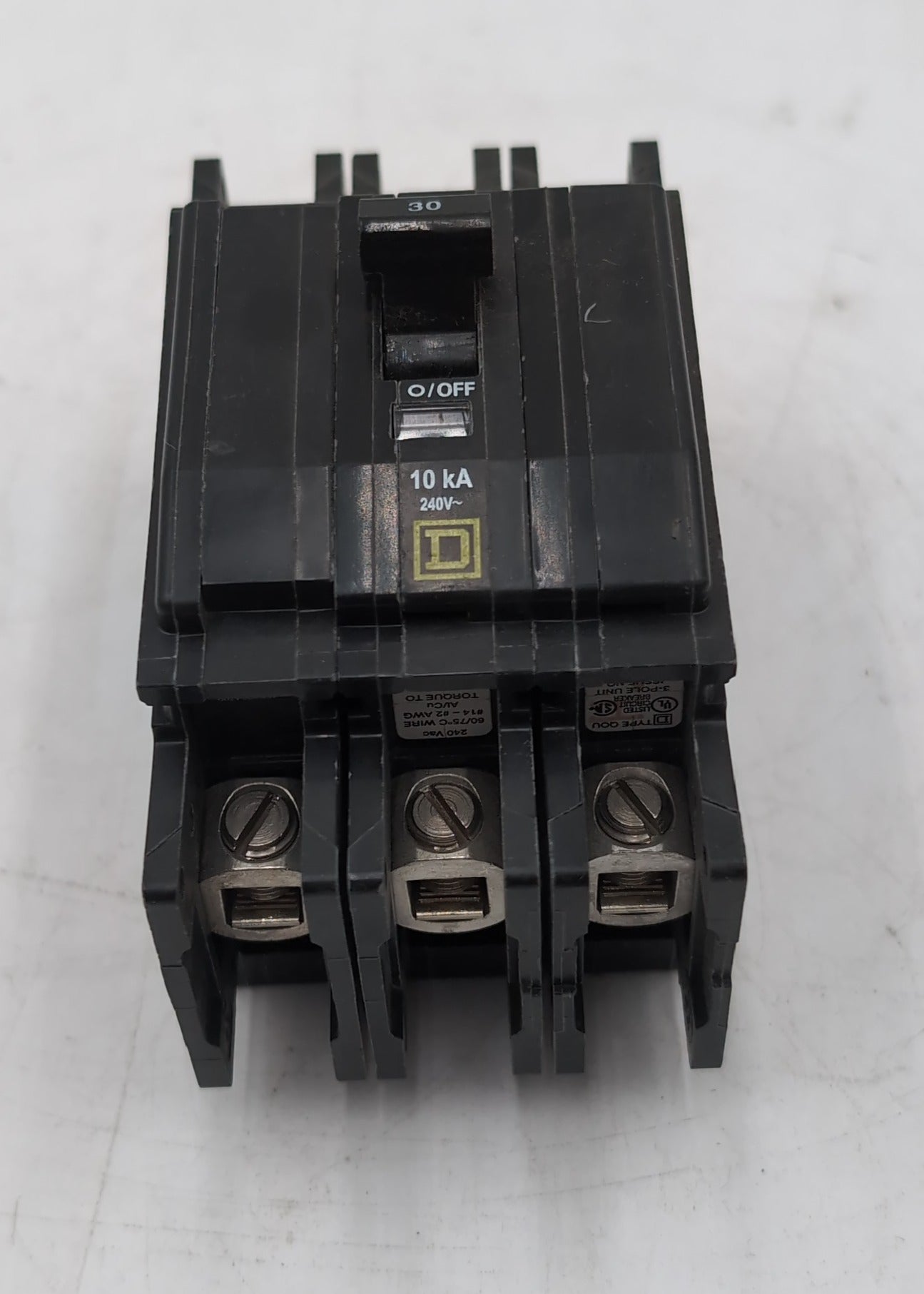 Square D QOU330 Circuit Breaker 30A 3P 240V Type QOU 30 Amp 3 Pole New New