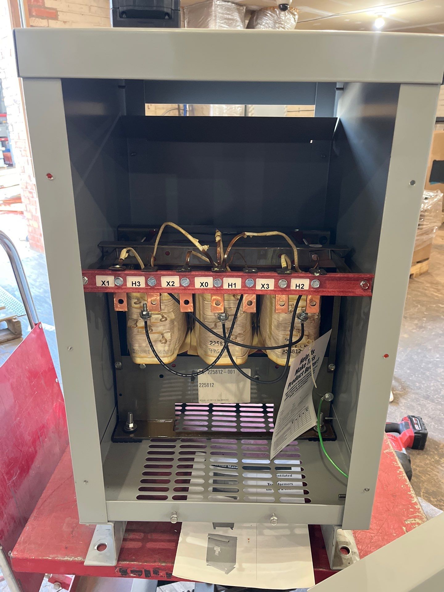 15kVA GE 9T03B7920 Transformer Pri 480V Sec 208Y/120V 3PH Indoor QLF3 Used