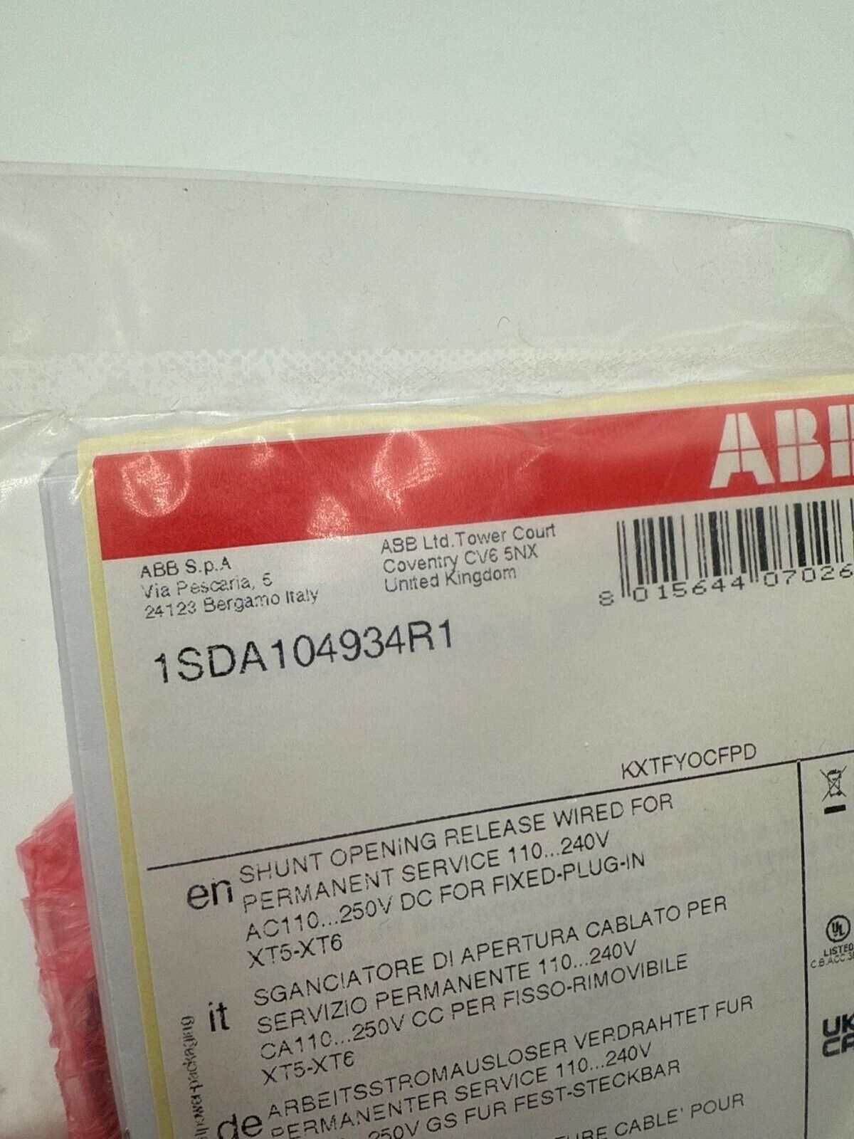 ABB 1SDA104934R1 New