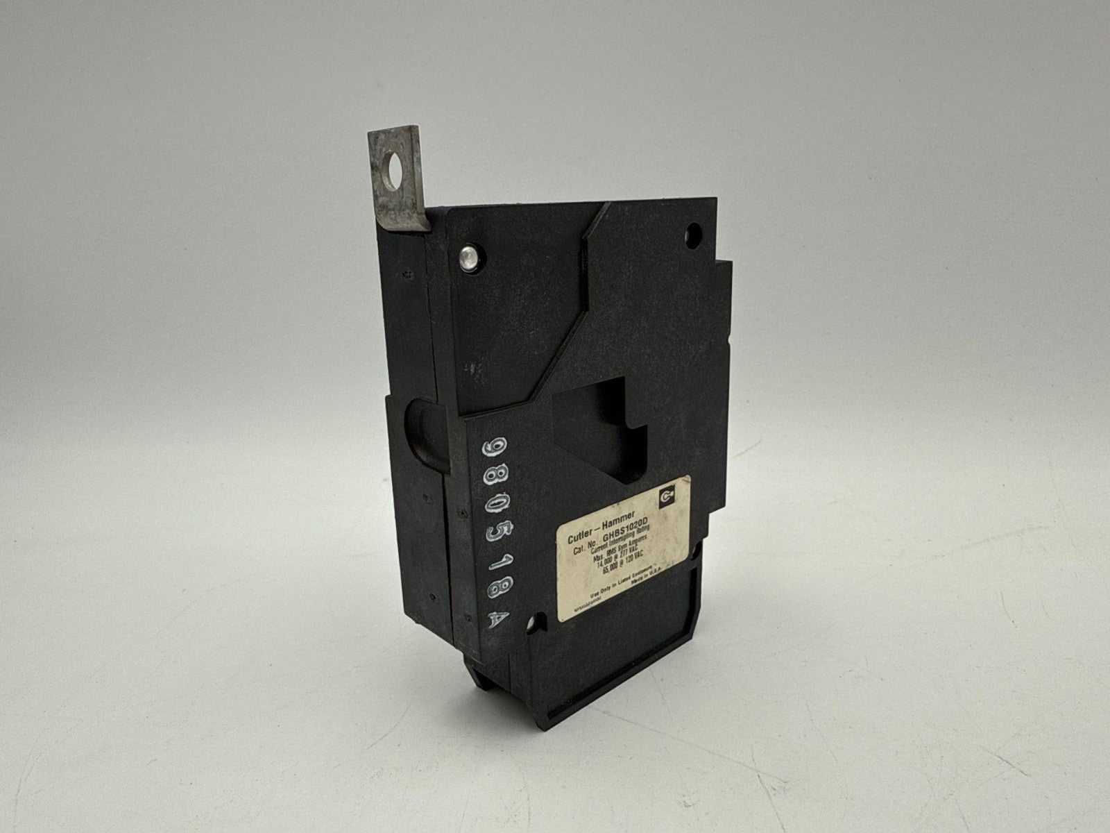 Cutler Hammer GHBS1020D Circuit Breaker 20A 1P 277V 1PH GHBS Bolt On 20 Amp Used