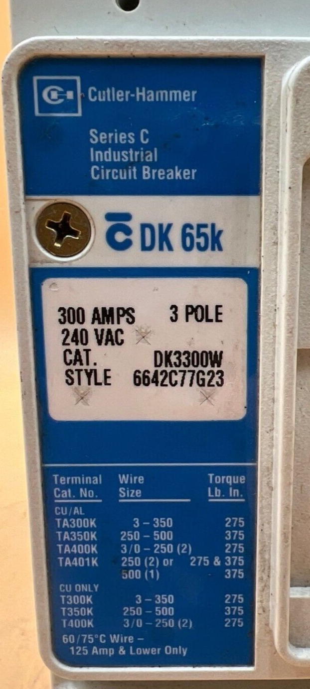 Cutler-Hammer DK3300W Used