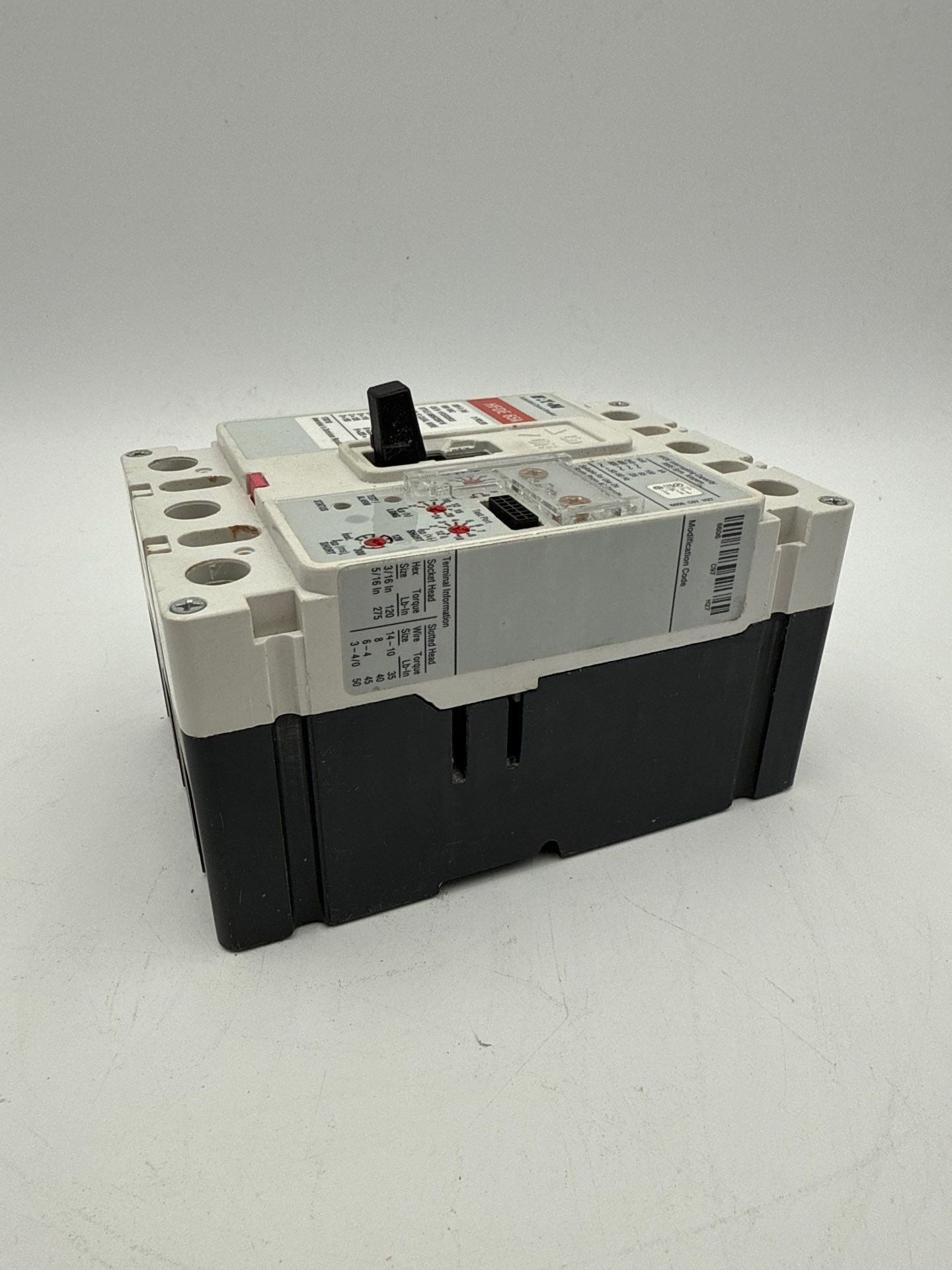 Eaton HFDE322532 Circuit Breaker 225A 3P 600V HFDE 65k 225 Amp 3 Pole Used