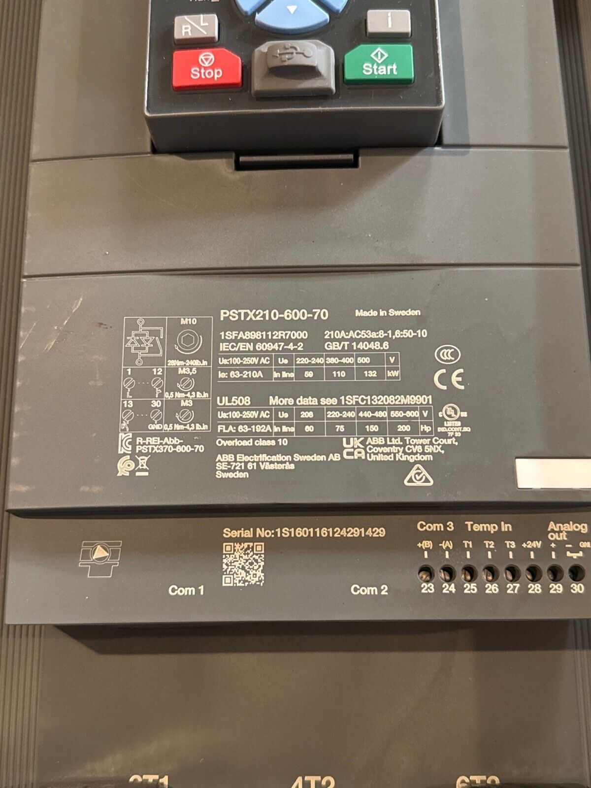 ABB PSTX210-600-70 New