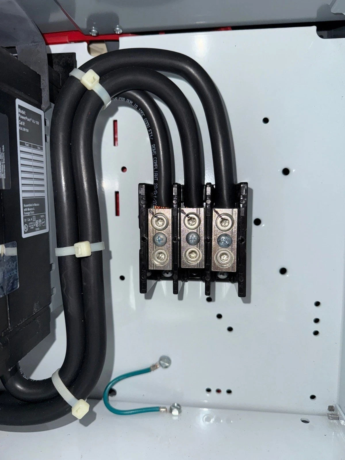 12" Square D Model 6 150A Feeder MCC Bucket HJL36150 Breaker 150 Amp HJL