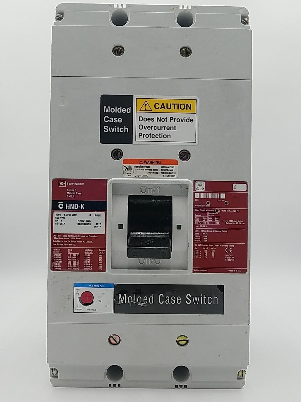 Cutler-Hammer HND312WK Used