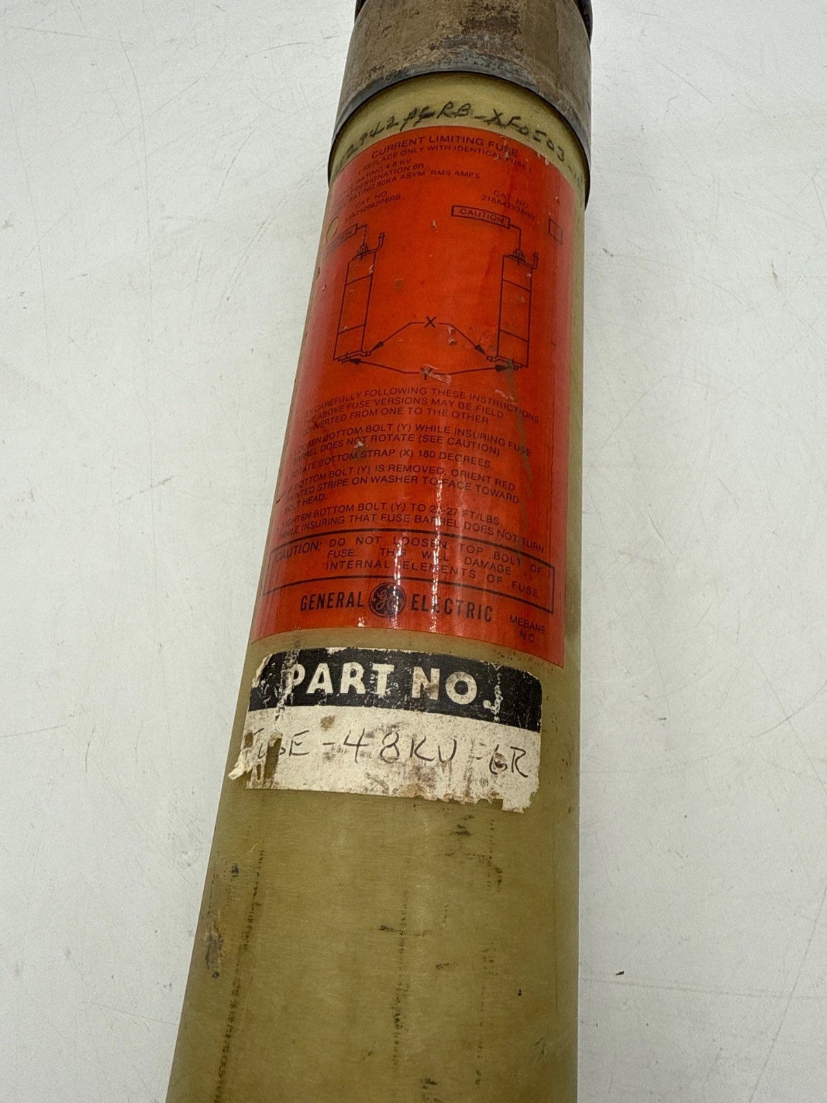 GE 55A212942P6RB Current Limiting Fuse 5kV 170A Meduim Voltage Limitamp Used