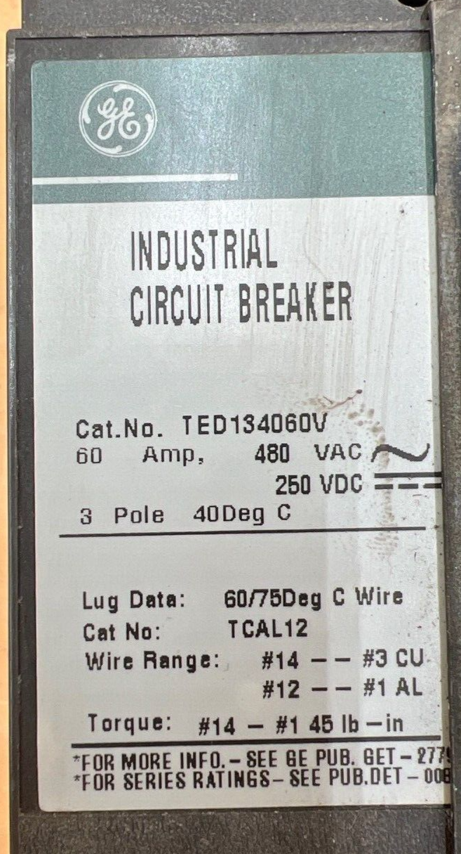 GE TED134060V Used