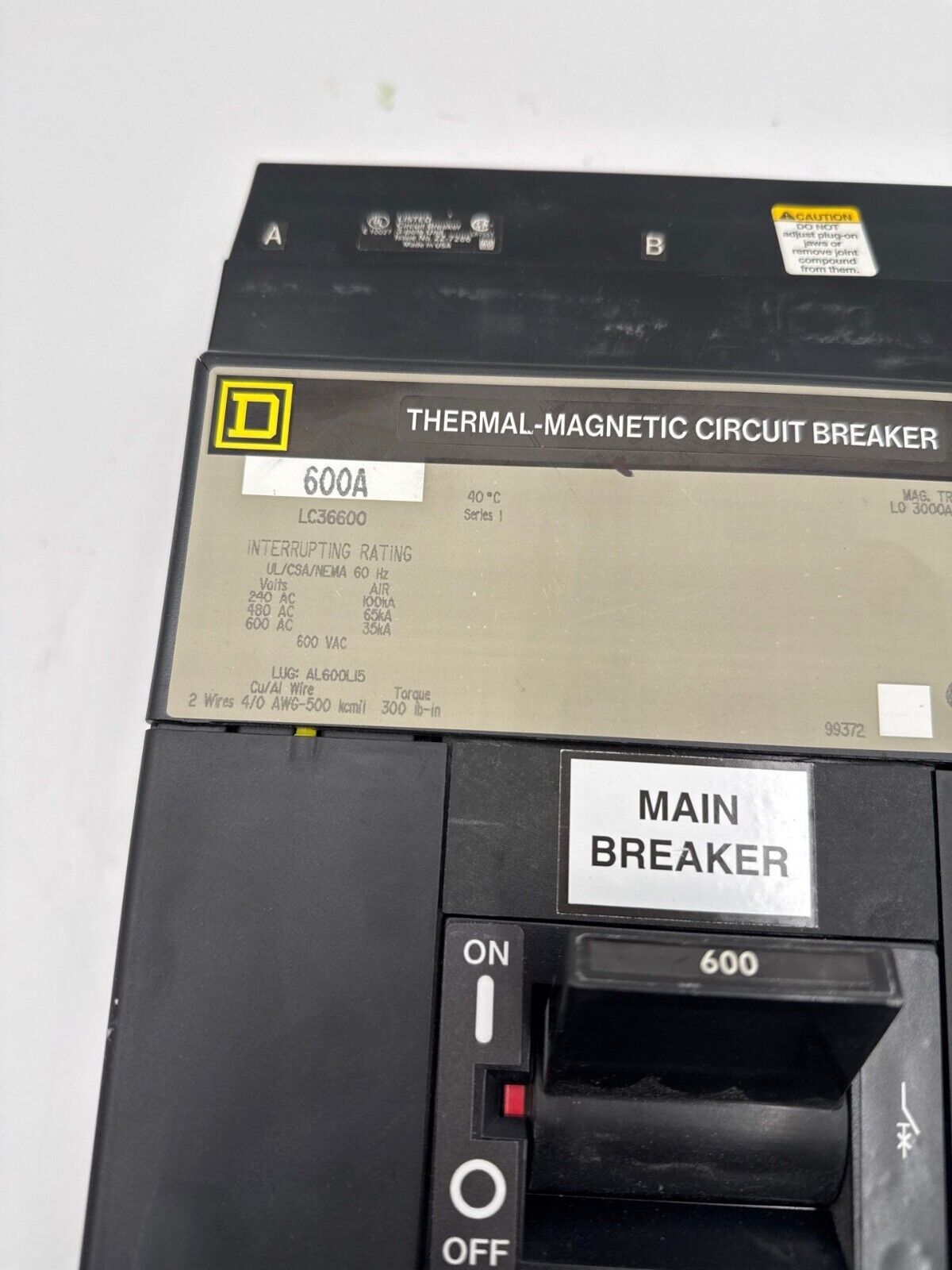Square D LC36600 Used