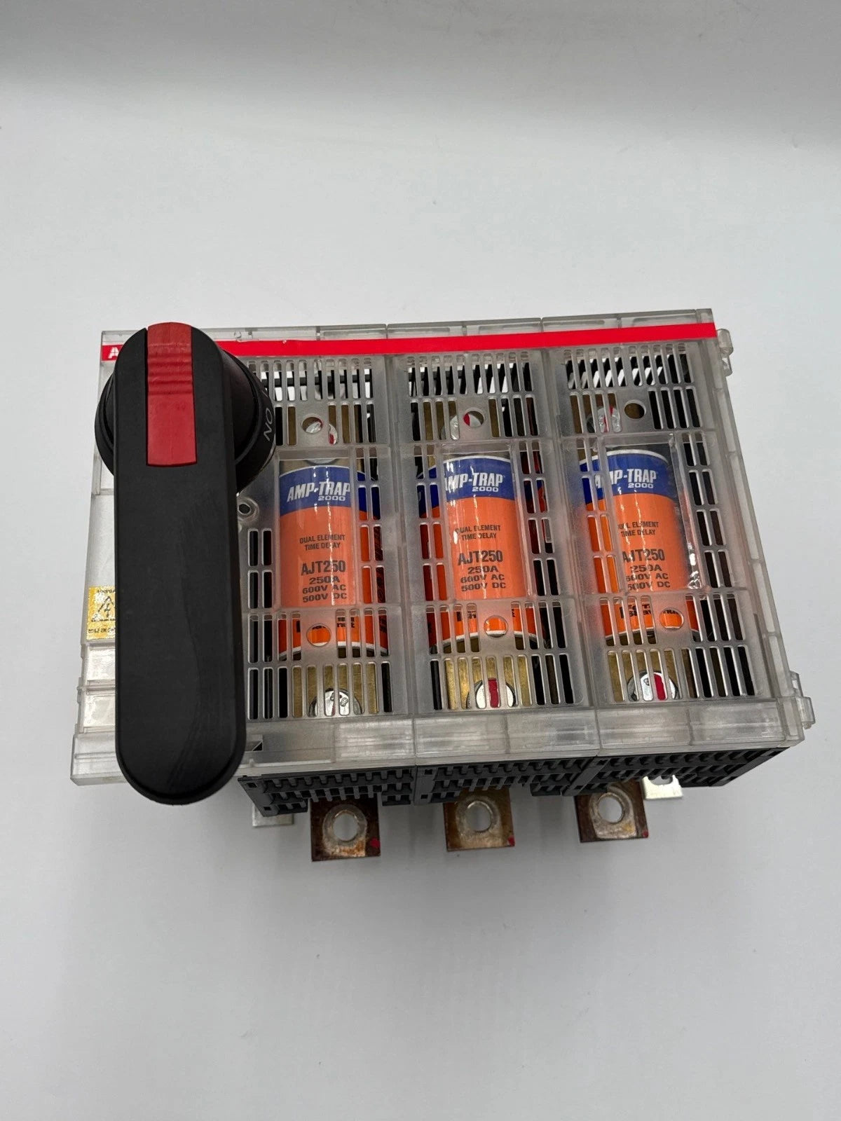 ABB OES400J3 Fused Disconnect Switch 400A 3P 600V 3PH 350HP Fuses AJT250 250 Amp Used