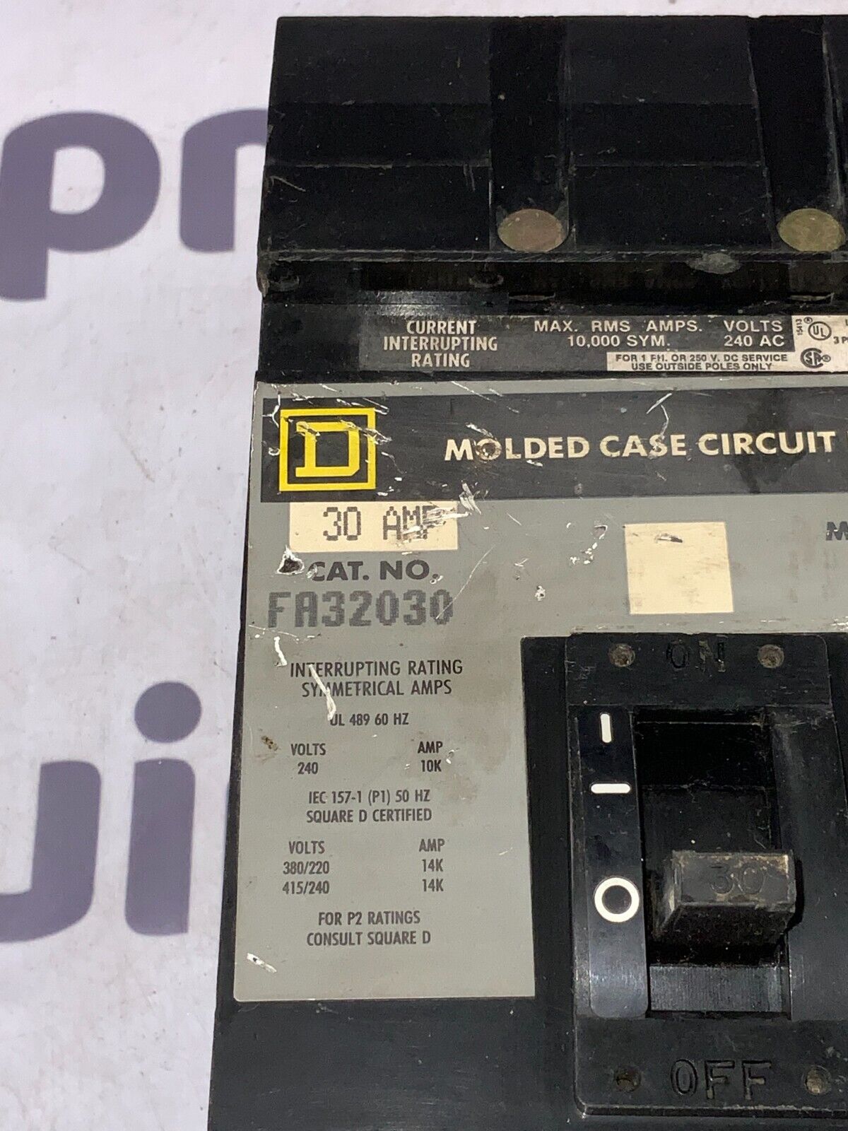 Square D FA32030 Used