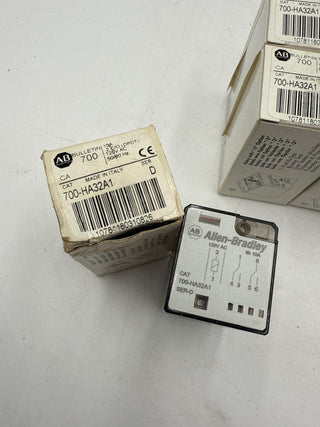 5PC Lot Allen Bradley 700-HA32A1 Relay 8Pins Plug In 2C/O DPDT 120V 10A New