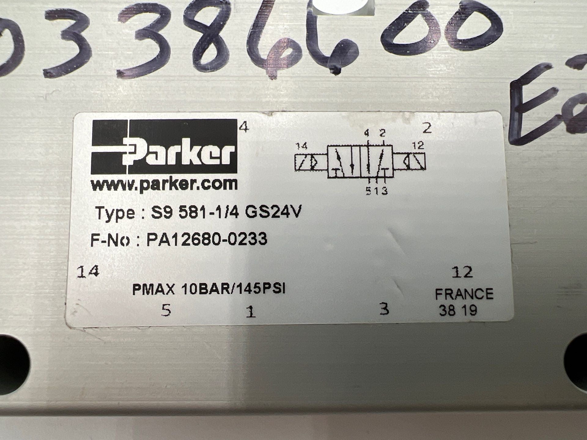 Parker PA12680-0233 Used