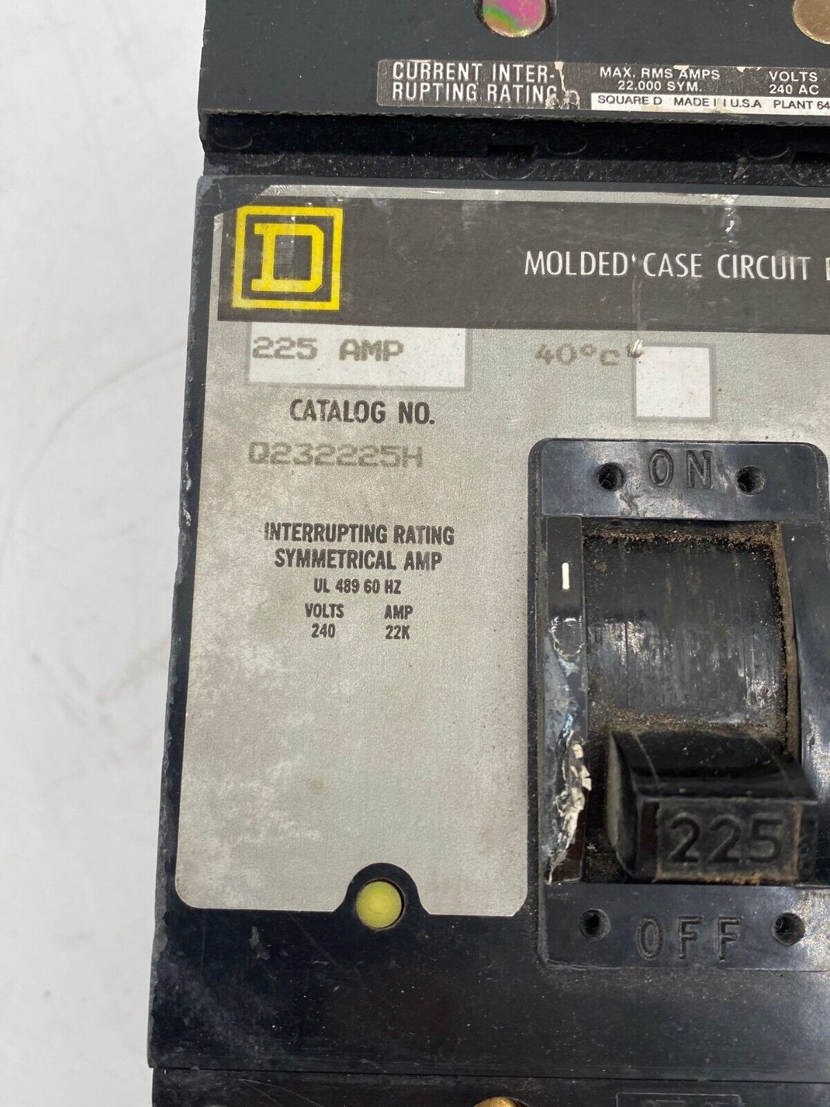 Square D Q232225H Used
