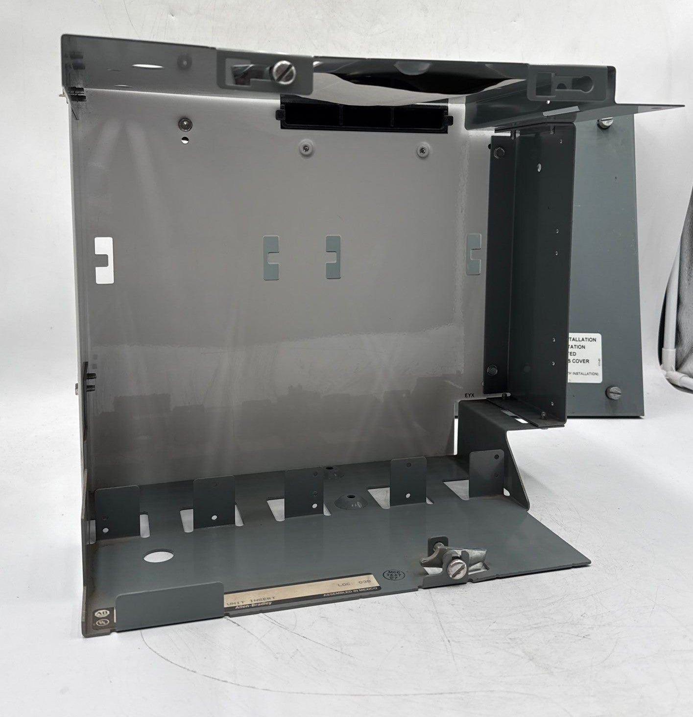 Allen Bradley 2100 12in MCC Bucket Blank Shelf Empty Unit Insert with Door Used