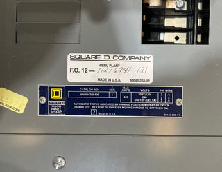 Square D NQOD430L400 Panelboard 400 Amp 3PH 208/120V 4W 30 Cir MLO Panel 400A Used