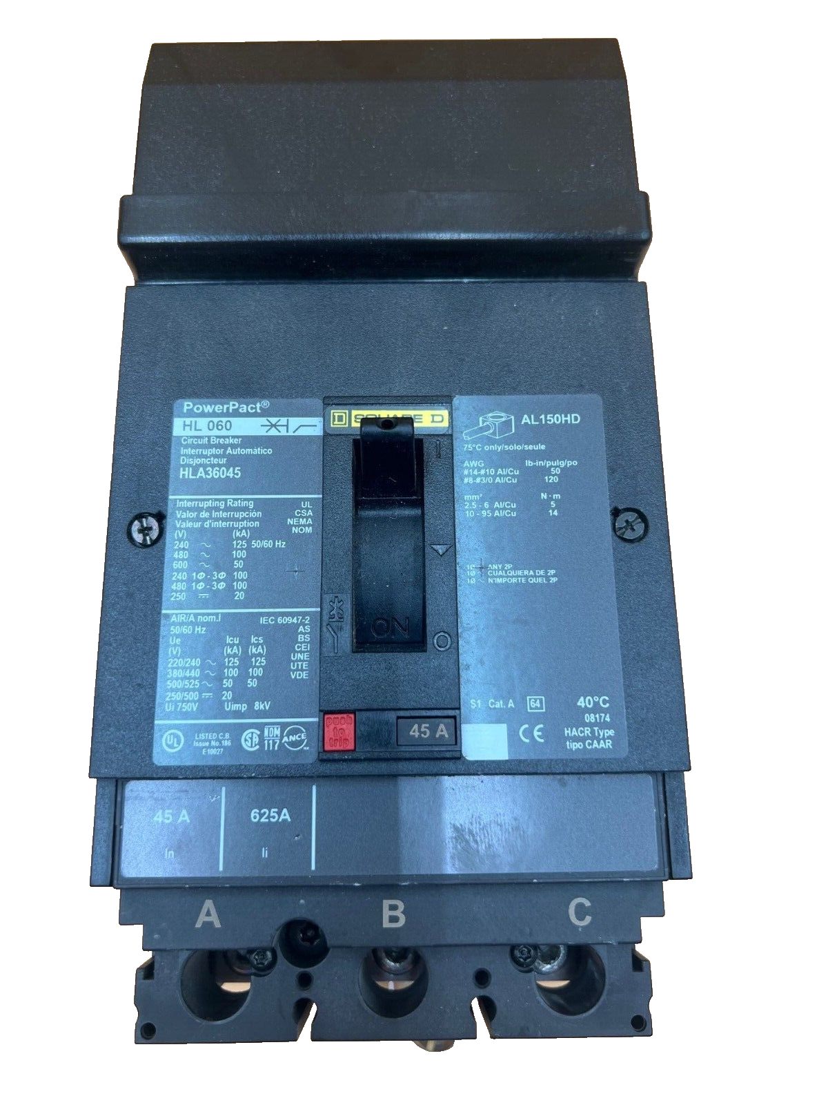 Square D HLA36045 Used