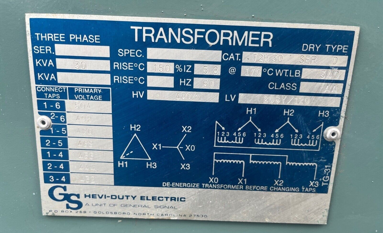 Sola/Hevi-Duty T2H30 Used