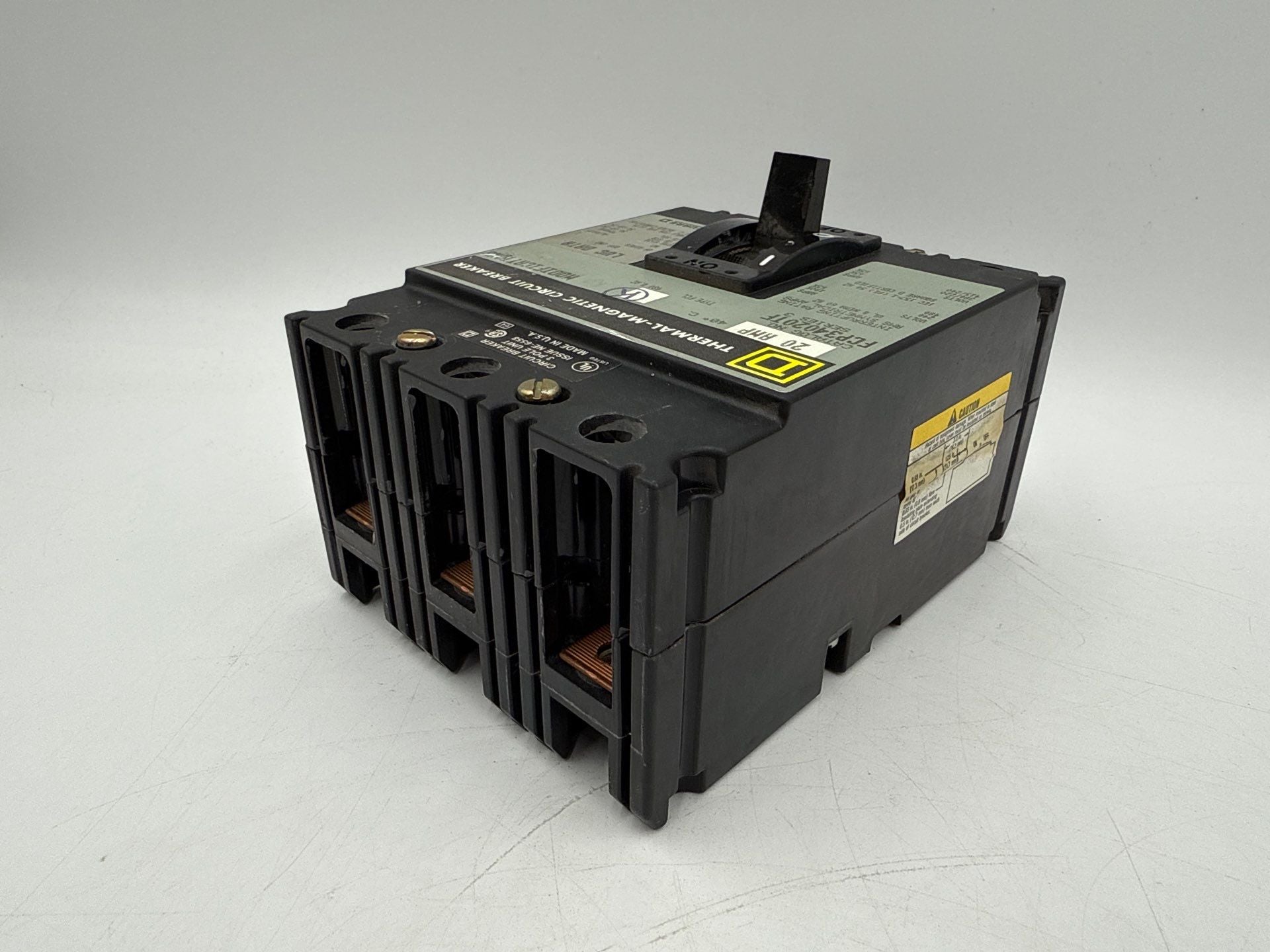 Square D FCP34020TF Circuit Breaker 20A 3P 480V FCL 20 Amp 3 Pole Used